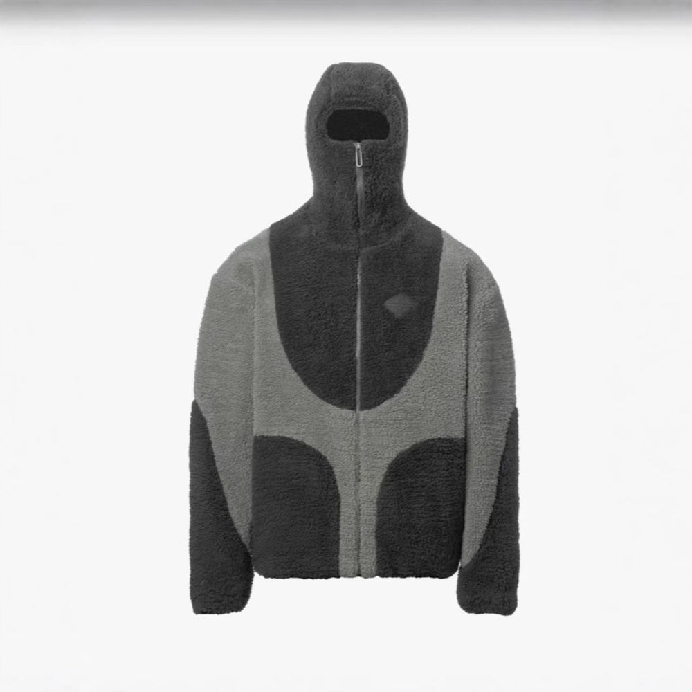 
                  
                    Men's Fashion Lamb Wool Hooded Zipper Coat Sweatshirt Patchwork Line Design Male Tops Casual
                  
                